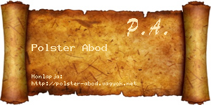 Polster Abod névjegykártya